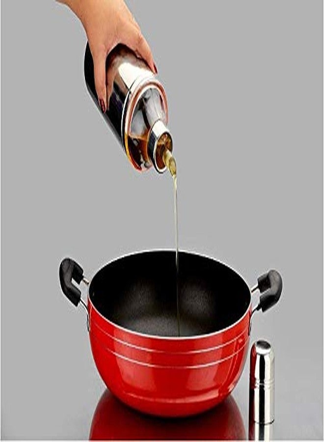 Va Sun Stainless Steel Oil Pourer Oil Dispenser, 500 Ml, Silver, 1 Piece - Image 2